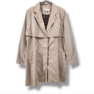 American Glamour Badgley Mischka‎ Tan Short Trench Coat BNWT XL